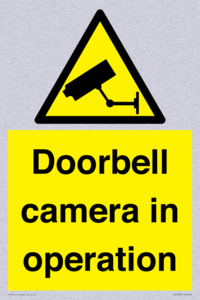 Doorbell camera in operation